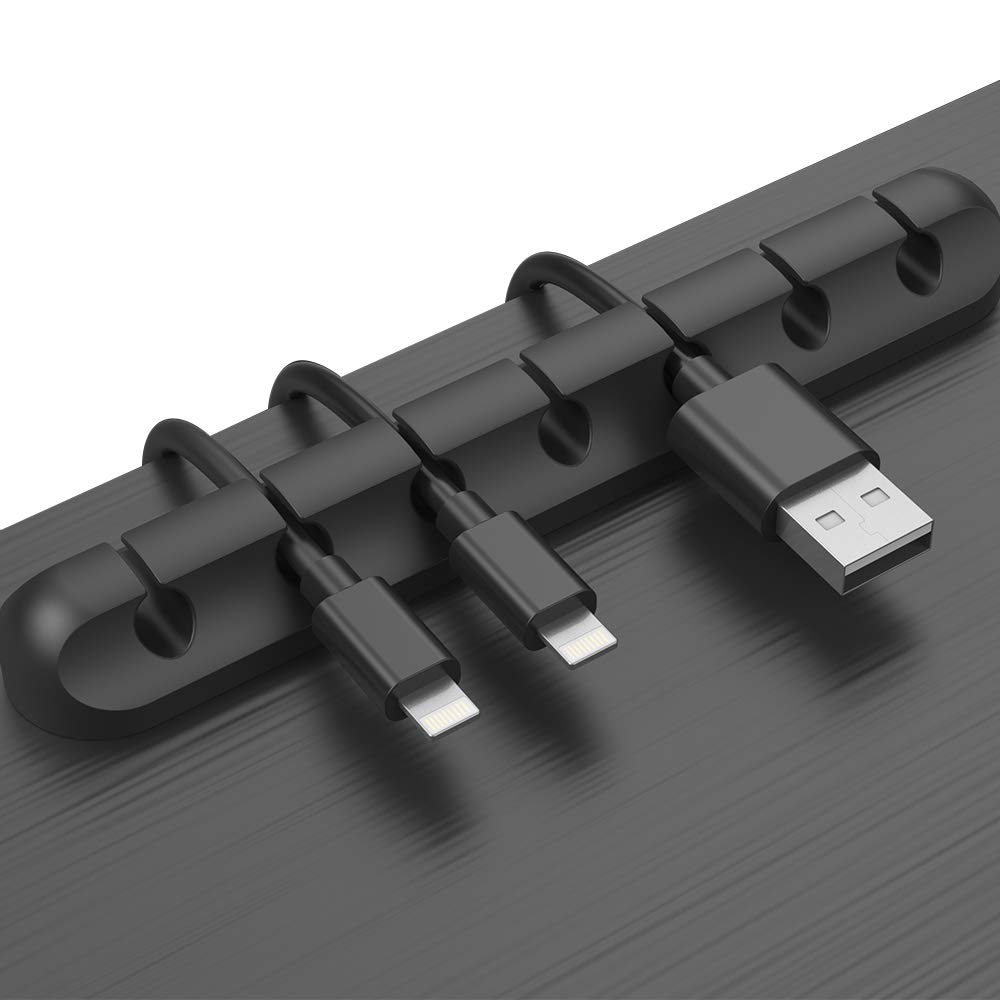 matte black adhesive cable management strip